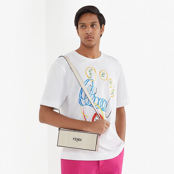 高品質フェンディ プリント オーバーサイズ コットン Tシャツ 激安