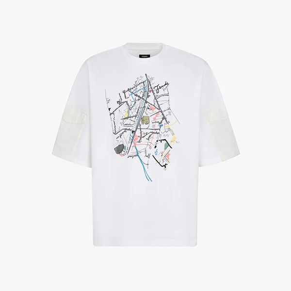 ギフトに最適フェンディ Tシャツ 偽物 コットン オーバーサイズFY1120AIFJF0U69