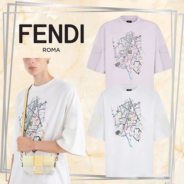 ギフトに最適フェンディ Tシャツ 偽物 コットン オーバーサイズFY1120AIFJF0U69