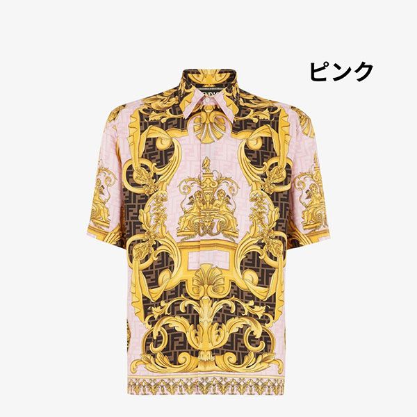 フェンダーチェ シャツ 偽物 お洒落にFENDACE モノグラム FS0795AJN3F1440