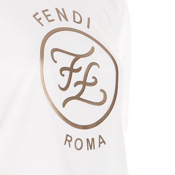 フェンディ Ｔシャツ 偽物 フェンディ-FF KARLIGRAPHY T-SHIRT /FF ロゴプリント FAF073 AA4G F0GMF