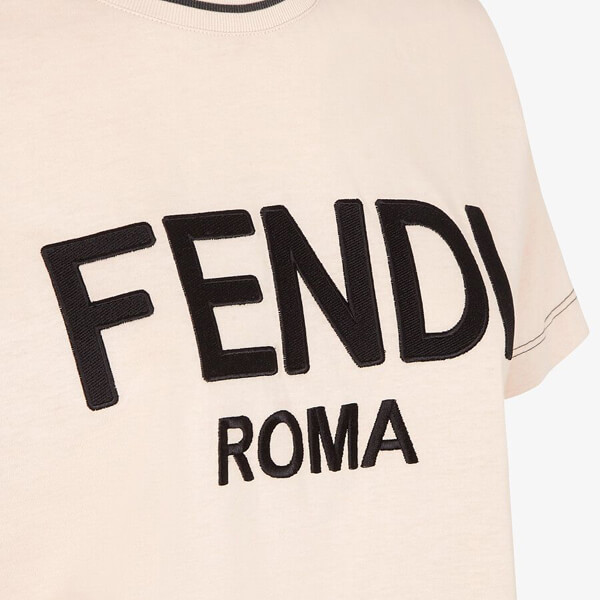 フェンディ Ｔシャツ コピー【フェンディ】\'フェンディROMA\' コットンジャージー ロゴTシャツ FS7254AC6BF0