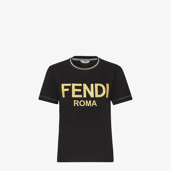 フェンディ Ｔシャツ コピー【フェンディ】\'フェンディROMA\' コットンジャージー ロゴTシャツ FS7254AC6BF0