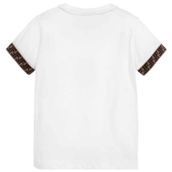 フェンディ Tシャツ コピー☆ FFトリムTシャツ/10~14歳 大人OK【関税込】