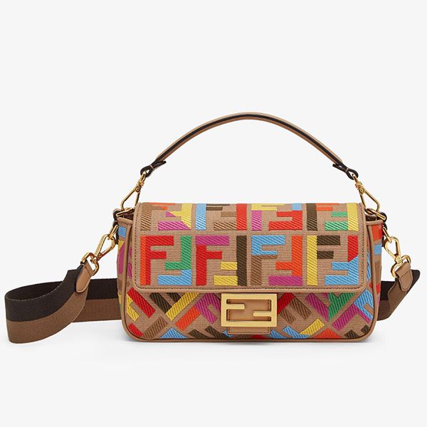 フェンディ バゲット 激安 マルチカラー FF キャンバス 21AW 8BR600AHW7F18H2