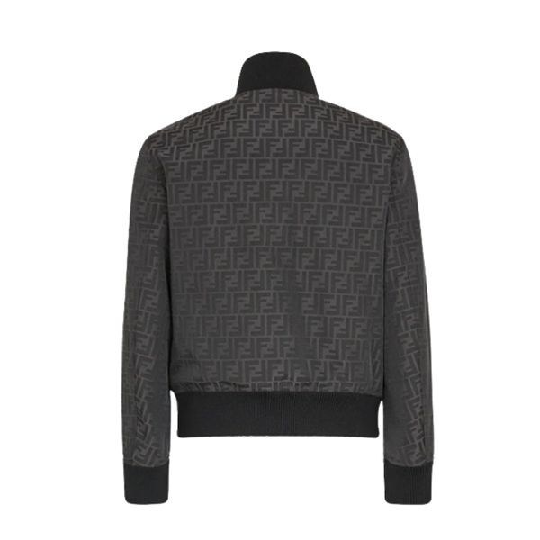 確保済み！フェンディ ブラック ファブリック ジャケット 偽物 FW1165AL07F0QA1