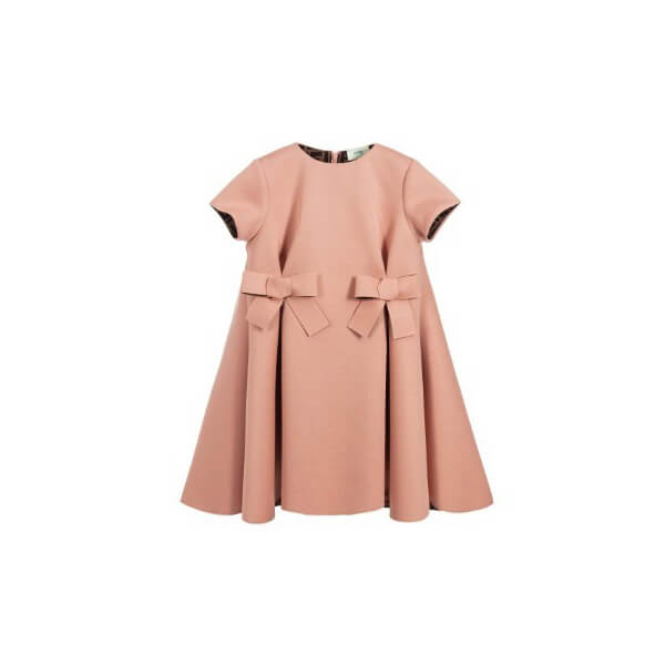 フェンディ☆Girlsフェンディ キッズ 14a コピー ドレス ネオプレン フレア Pink/Brown 3-10Y
