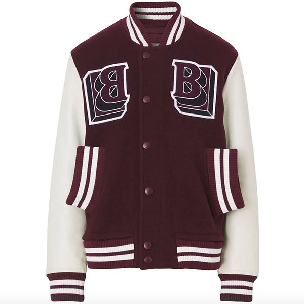 関税込み【バーバリー ジャケット コピー】VARSITY ウールレザー ボンバージャケット 8045532B1014D