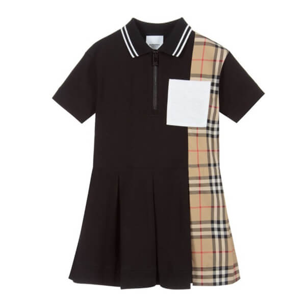 新作 BURBERRY/ コピー ブラックチェックドレス 大人もOK★送料関税込