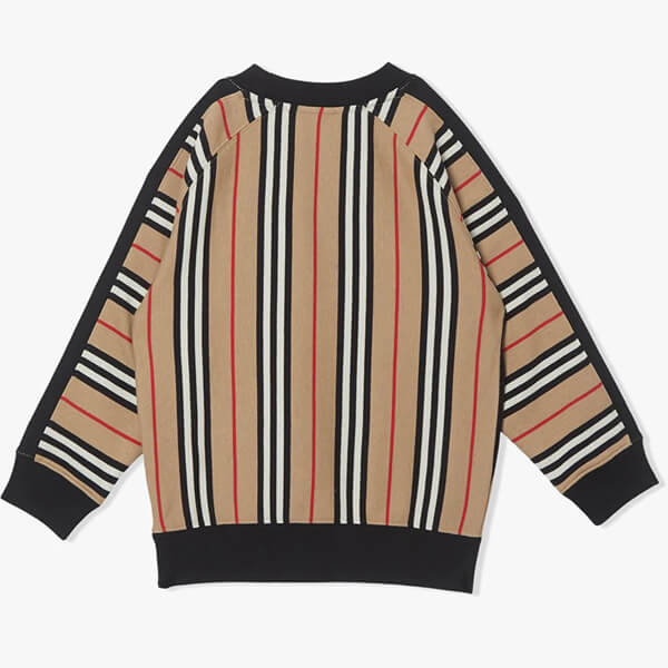 バーバリー コピー ベビー服【大人もOK】BURBERRY ★ アイコン ストライプ スウェットシャツ