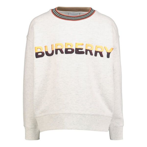 大人もOK★Burberryバーバリー ベビー服 コピー★ロゴスウェットトレーナーグレー 80369271