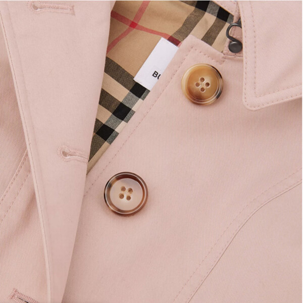 新作バーバリー 偽物 ダウン キッズ [Burberry] コットン ツイル フードトレンチコート 子供服☆