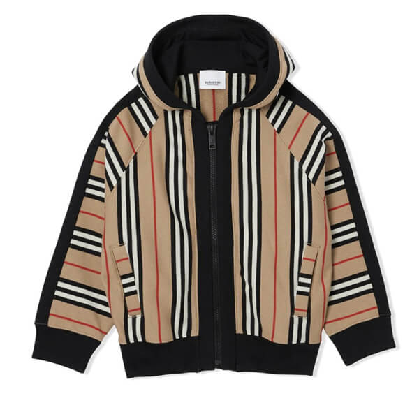 【Burberry】バーバリー キッズ パロディ ストライプ スウェット パーカー 大人もOK