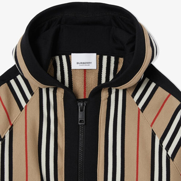 【Burberry】バーバリー キッズ パロディ ストライプ スウェット パーカー 大人もOK