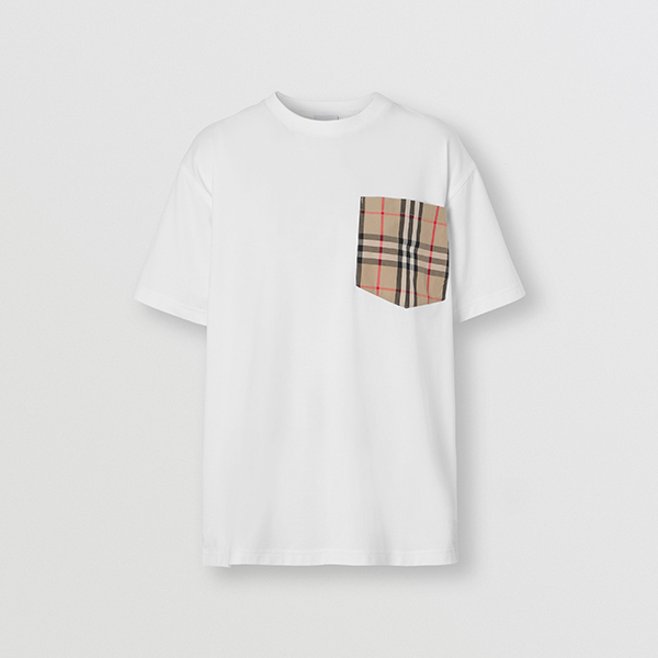 【バーバリー】ポケットディテール オーバーサイズTシャツ 偽物 新作！80433861