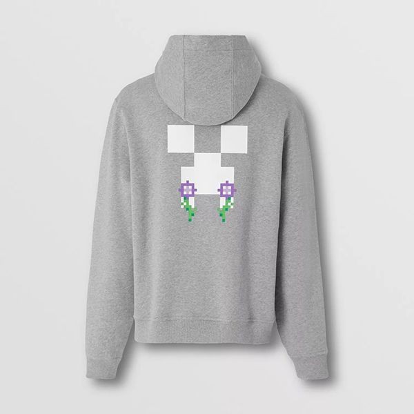 バーバリー ×Minecraft 偽物 モノグラム コットンフーディー 80648771