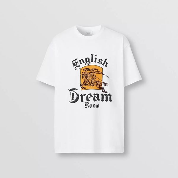 お早めにバーバリー スローガン入りオーバーサイズコットンTシャツ コピー 80609371