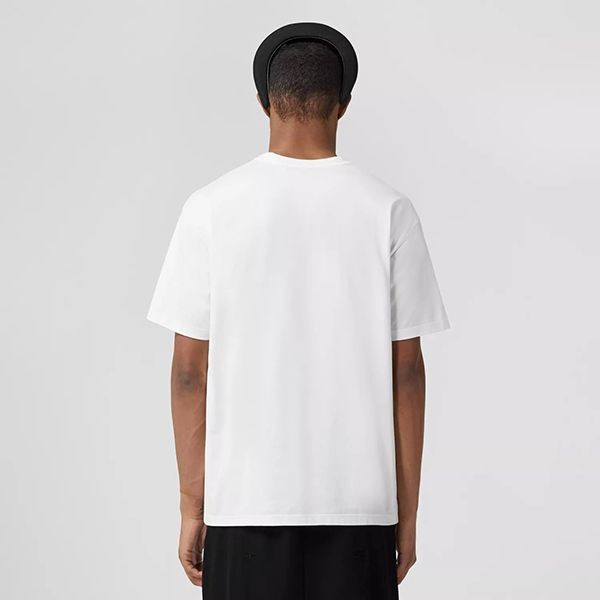 お早めにバーバリー スローガン入りオーバーサイズコットンTシャツ コピー 80609371