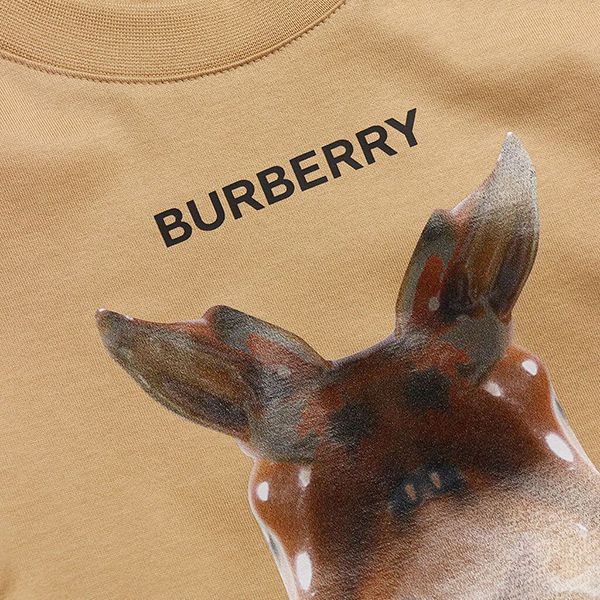 【バーバリー Tシャツ コピー】ディアプリント コットンTシャツ