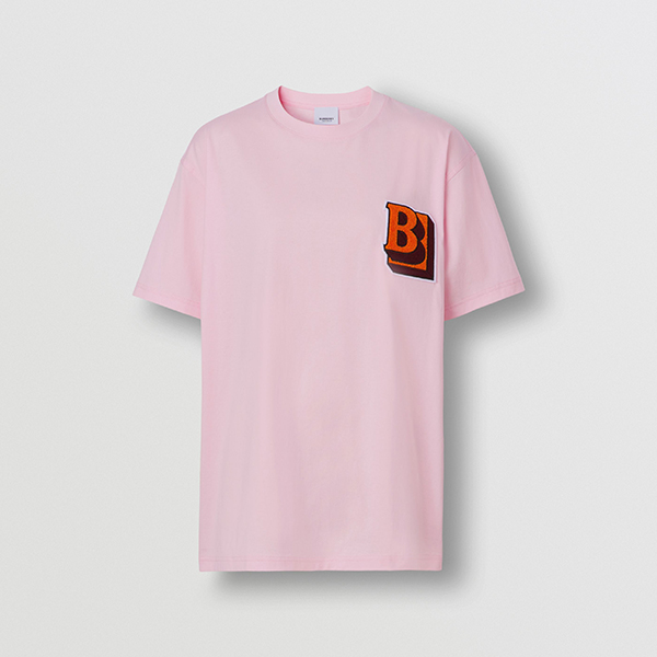 お洒落に☆バーバリー レターグラフィック 偽物 コットンTシャツ 80509501