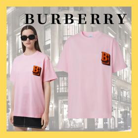 お洒落に☆バーバリー レターグラフィック 偽物 コットンTシャツ 80509501