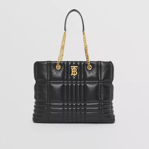 バーバリー 偽物キルティングラムスキン　ローラ　ショッパーバッグ 80490591