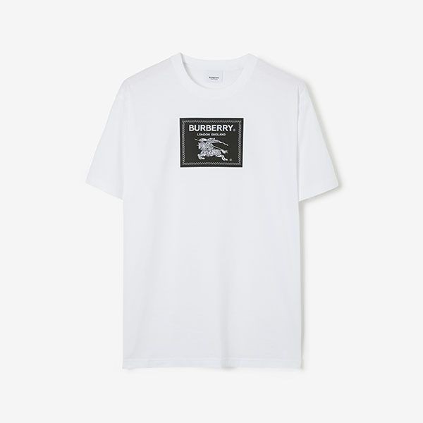 バーバリー 偽物 プロ―サムラベル コットンTシャツ 4色 80651871