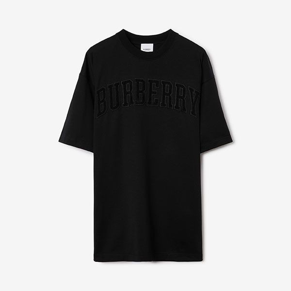 高品質バーバリー レース ロゴ コットン オーバーサイズ Tシャツ 偽物 2色 80700051