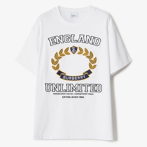 超入手困難バーバリー 偽物 オーバーサイズ コットンTシャツ 80657801