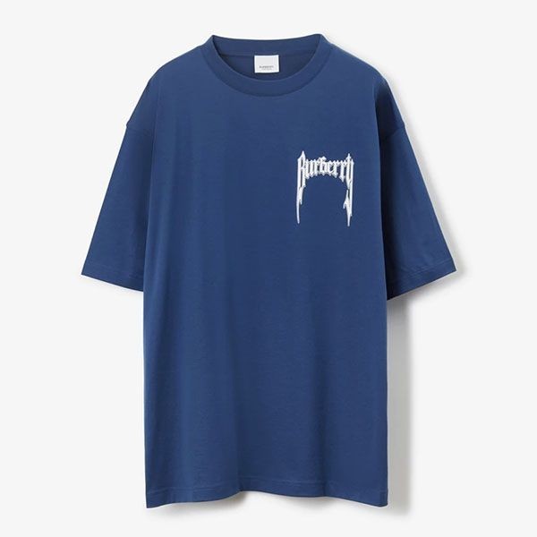 【セレブ多数愛用】バーバリー ロゴプリントコットンTシャツ パロディ 80701321