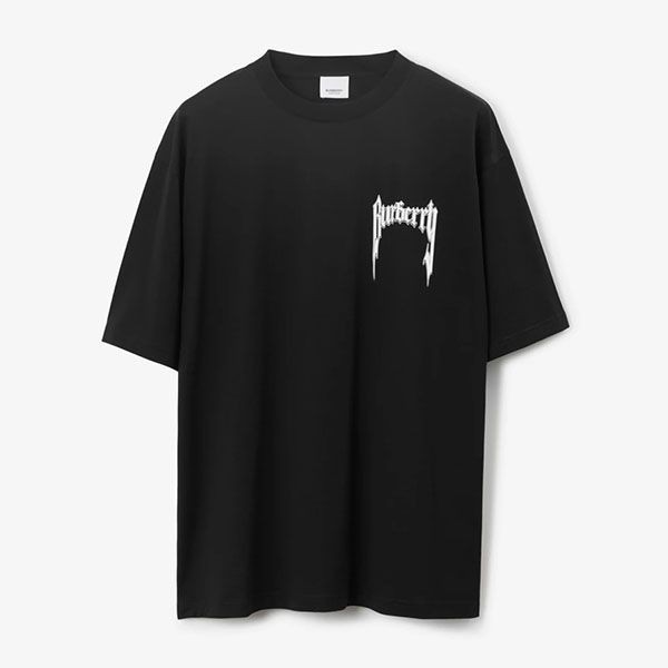 【セレブ多数愛用】バーバリー ロゴプリントコットンTシャツ パロディ 80701321