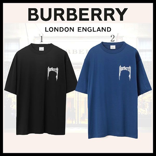 【セレブ多数愛用】バーバリー ロゴプリントコットンTシャツ パロディ 80701321
