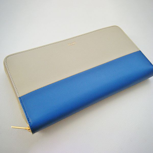セリーヌ 財布 偽物☆CABASバイカラー長財布 Zipped Multifunction 105013XTM