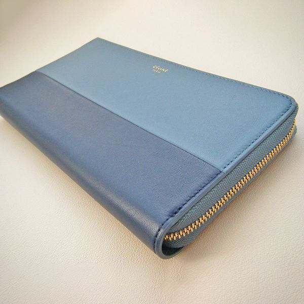 セリーヌ 財布 偽物☆CABASバイカラー長財布 Zipped Multifunction 105013XTM