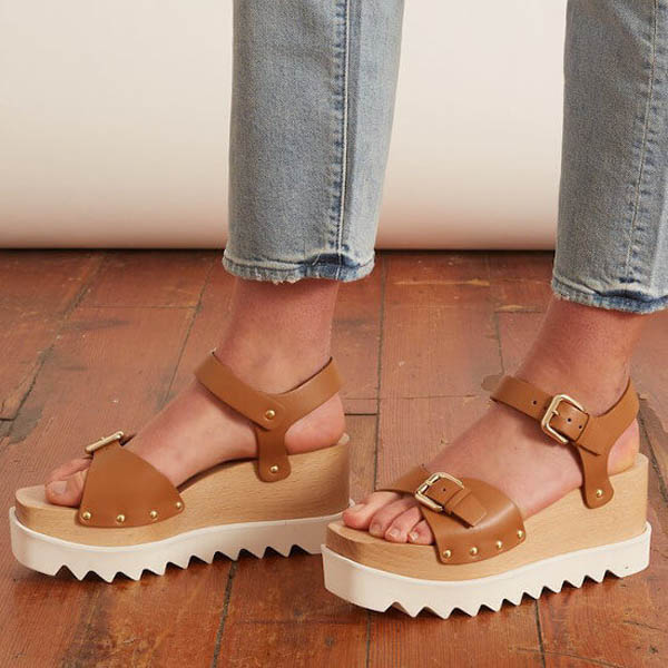ステラマッカートニー サンダル コピー 21SS◆Stella McCartney◆Elyse プラットフォームサンダル Cuoio 800317W1DX02501