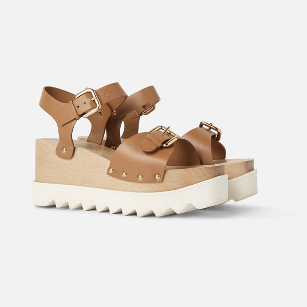 ステラマッカートニー サンダル コピー 21SS◆Stella McCartney◆Elyse プラットフォームサンダル Cuoio 800317W1DX02501