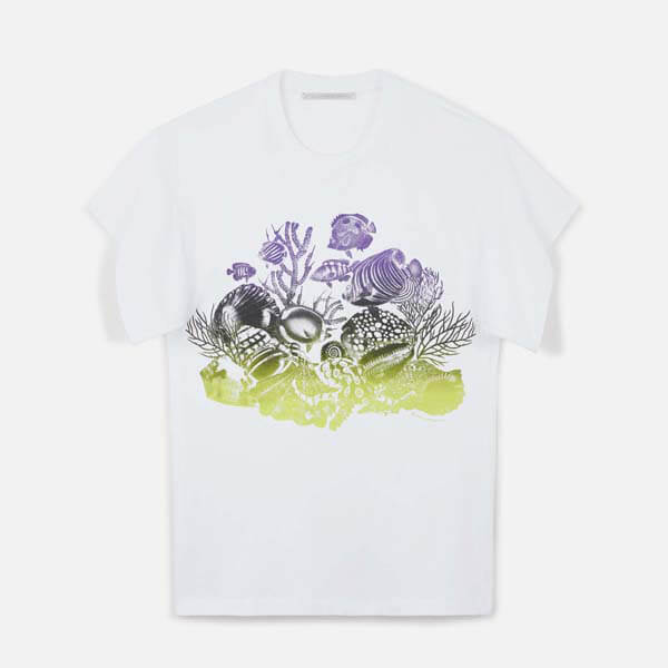 ステラマッカートニー Tシャツ コピー Sealife Print Cotton T-Shirt 602146SOW719000