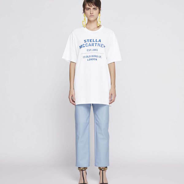 【ステラマッカートニー Tシャツ 偽物】23 OBS オーガニックコットンTシャツ 601849SMP861000