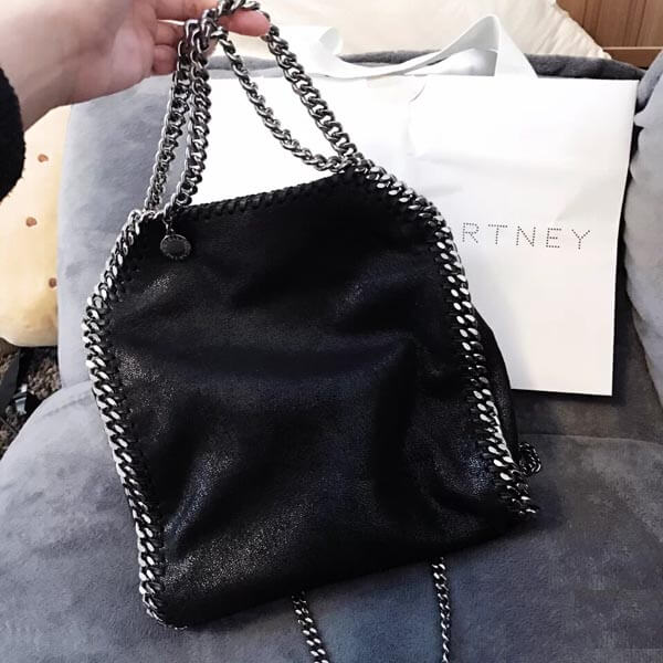 ステラマッカートニー 偽物 ファラベラ コピー Stella McCartney 3本チェーントート 黒 234387W91321000