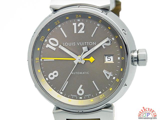 ヴィトン 時計コピー タンブール ＧＭＴ Ｑ1132 メンズ オートマ ブラウン文字盤