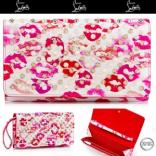 ルブタン コピー リップ柄スタッズ Christian Louboutin Continental Wallet 可愛い