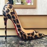 18SS 新作大人気 クリスチャン ルブタンコピー CHRISTIAN LOUBOUTIN★So Kate レオパードサテン 120mm