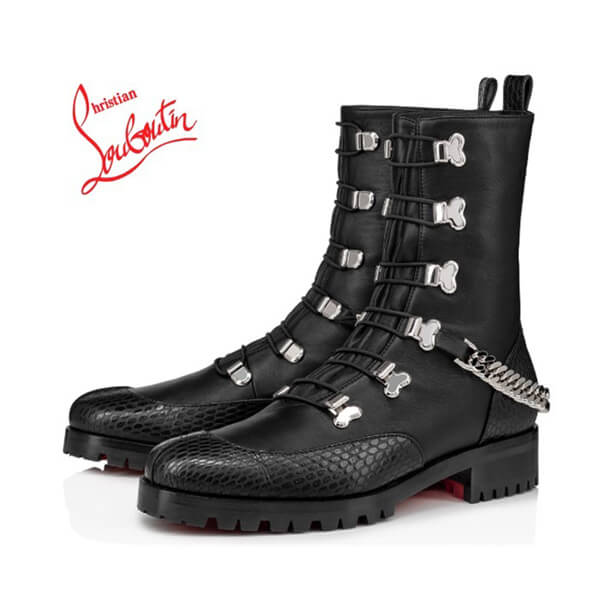 ルブタン ブーツ コピー◆CHRISTIAN LOUBOUTIN Horse Guarda◆ホース ガルダ◆アンクルブーツ 3200582BK65
