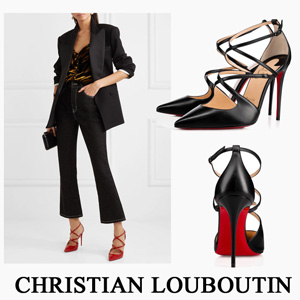 18SS 新作大人気クリスチャン ルブタンコピー CHRISTIAN LOUBOUTIN \'CROSSFLIKETA\' パンプス ヒール高10cm 1180354BK01