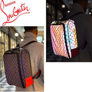 クリスチャン ルブタン リュック 偽物◆Christian louboutin Hop\'n Zip◆ナイロンカーフスキン◆リュック 1205127B391