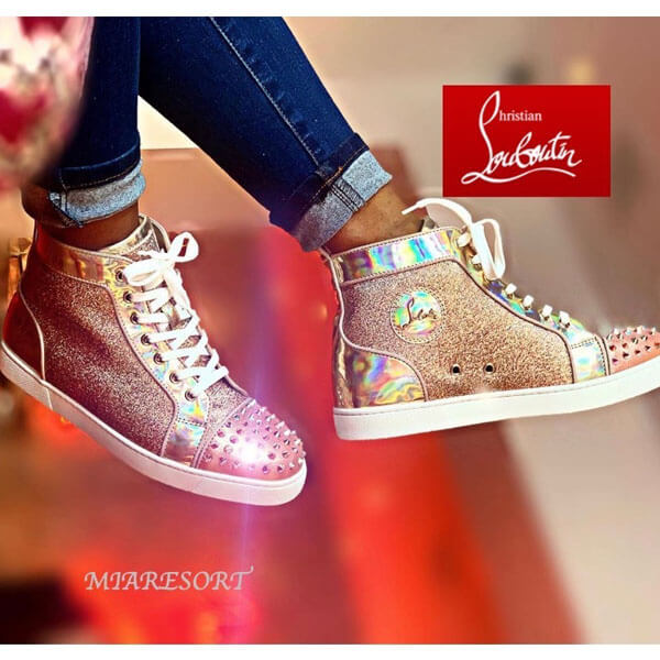 VIPセール ★クリスチャン ルブタン スニーカー コピー Christian Louboutin Lou Spikes Woman Flat ★ スニーカー 3190355PK5S