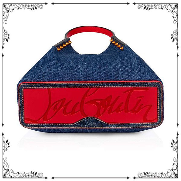 ルブタン★Cabarock Mini トートデニムブルーバッグ スーパーコピー 1225269U866