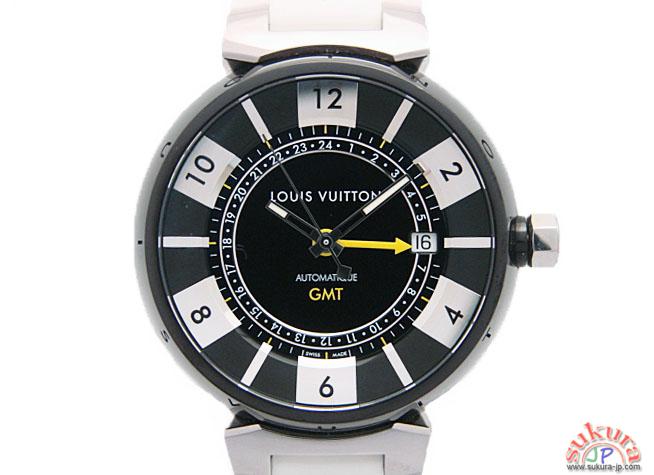 ルイヴィトン時計 タンブール インブラック GMT Q113K メンズ