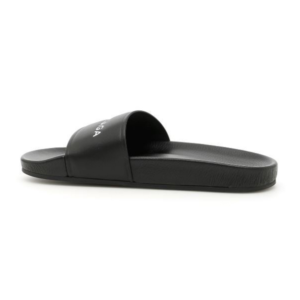 バレンシアガ 偽物 サンダル 2023春夏新作 Leather Logo Slides 500573 WAL00 1006 追跡付き発送大人気！注目度抜群！