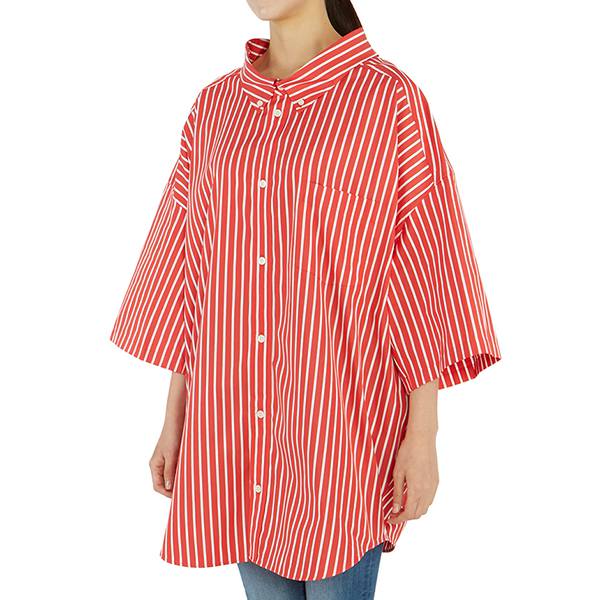 バレンシアガ シャツ スーパーコピー Stripe Cocoon Swing オーバーフィット シャツ 622051